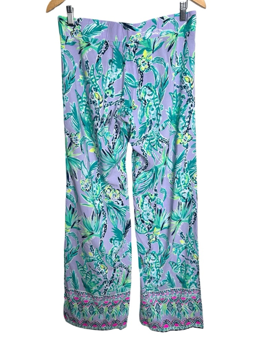 Lilly Pulitzer Bal Harbour Palazzo Wide Leg Pants Women’s Medium Lilac Verbena - Picture 5 of 7